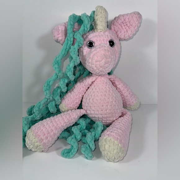 Unicorn crochet snuggler pink - Picture 6 of 7